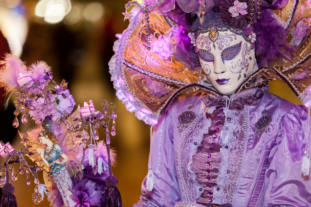 karnevalová maska v Benátkách, Itálie - Fotografie, Obrázek