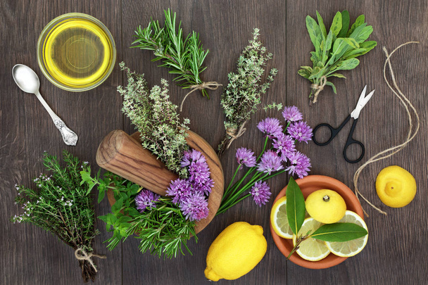 Fresh Herb Seasoning Selection - Photo, Image