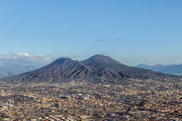 aerial view of Vesuvius volcano in naples - Photo, Image