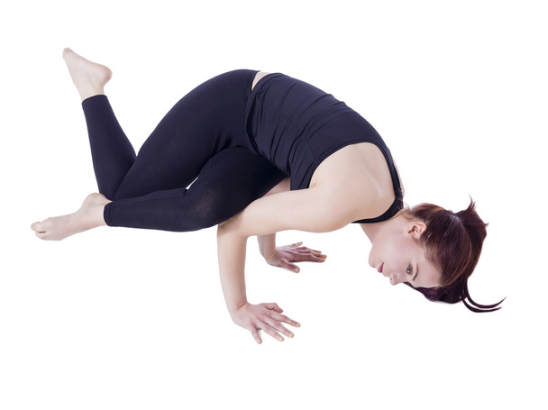 joven atractiva dama practicando yoga ejercicio
 - Foto, imagen