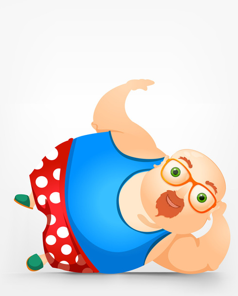 Cheerful Chubby Man - Vector, Image