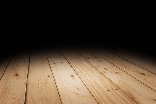 Brown Plank wood floor texture perspective background for displa - Photo, image
