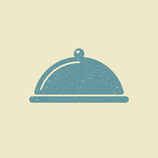Covered with a tray of food icon. - Vector, Image
