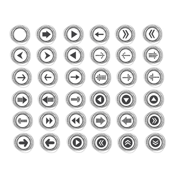 Different arrow icons isolated on white background - Vektori, kuva