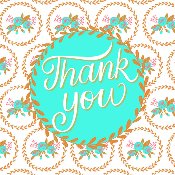Thank You Pattern Background Card - Vector, Image