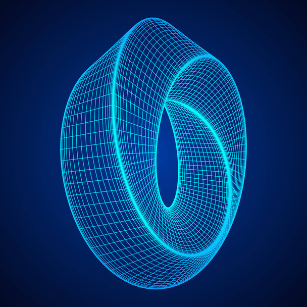 Mobius strip ring sacred geometry - Vector, imagen