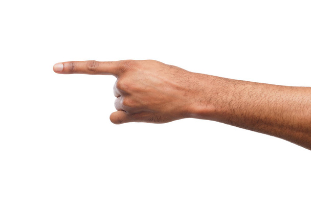 Hand gestures - man pointing away, isolated - Photo, Image