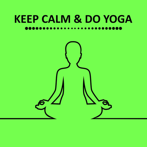 Quote, KEEP CALM AND DO YOGA. Vector illustration. - Vector, afbeelding