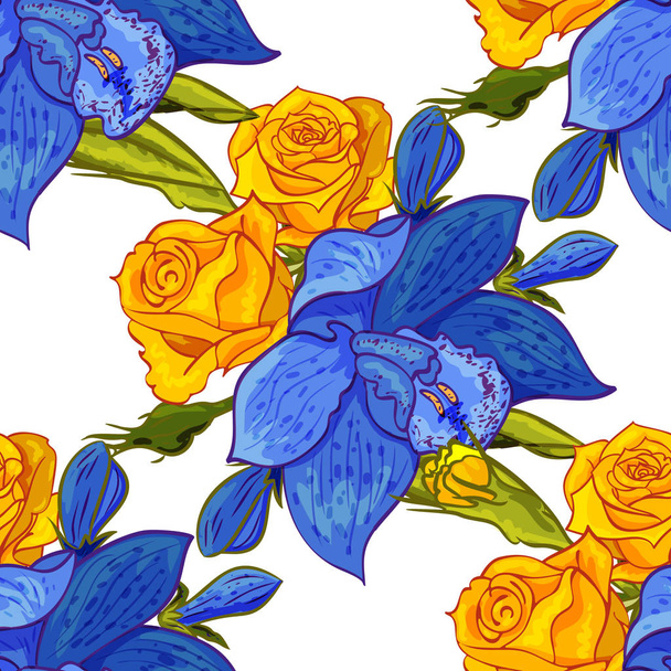 vector seamless flower pattern - ベクター画像