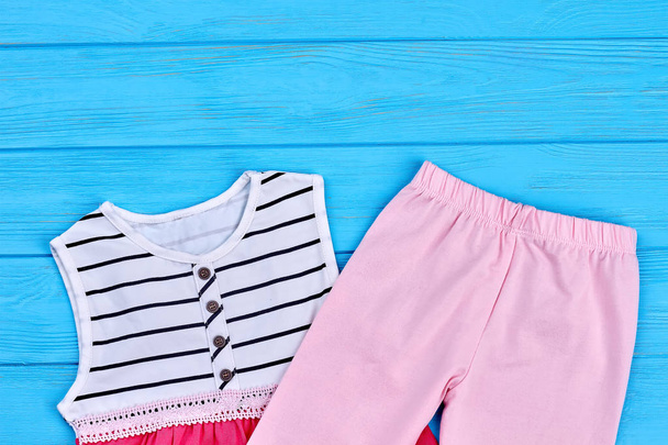 Baby-girl summer cotton clothes. - Photo, Image