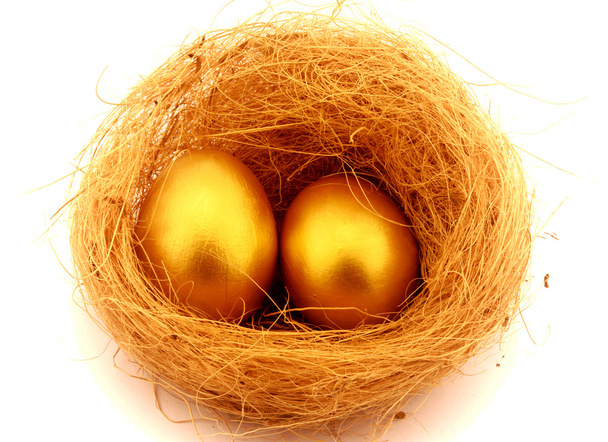 Two golden eggs - Foto, immagini