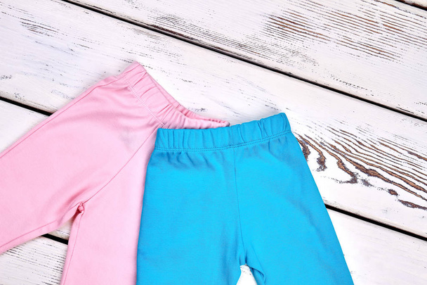 Infant kids set of colored pants. - Photo, Image