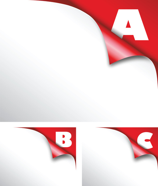 abc 赤い紙折り - ベクター画像