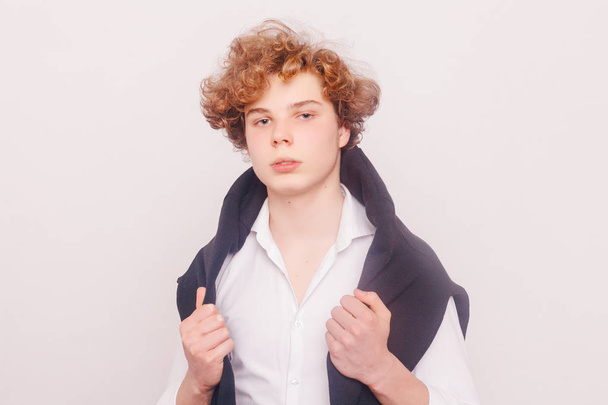 Portrait of young tender redhead teenage - Foto, Bild