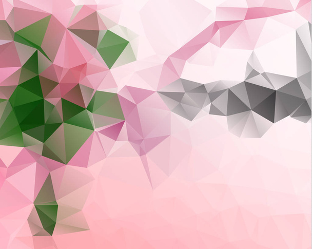 Pink triangle background design. Geometric background in Origami - Vector, Image