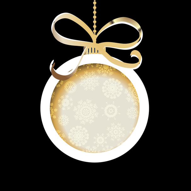 Christmas ball cutted from paper on black. + EPS8 - Vector, Imagen