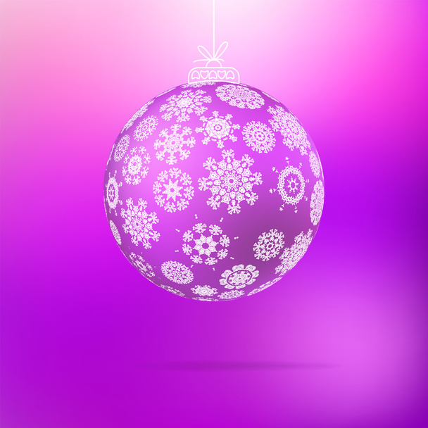 Christmas ball from snowflakes. + EPS8 - Vector, afbeelding