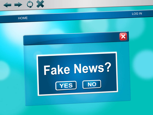 Fake-News-Wahl ja oder nein 3D-Illustration - Foto, Bild