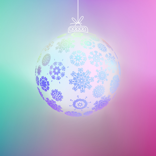 Christmas ball made from snowflakes. + EPS8 - Vetor, Imagem
