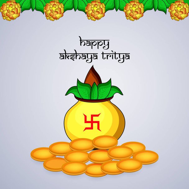 Illustration des indischen hinduistischen Festes akshaya tritiya Hintergrund  - Vektor, Bild