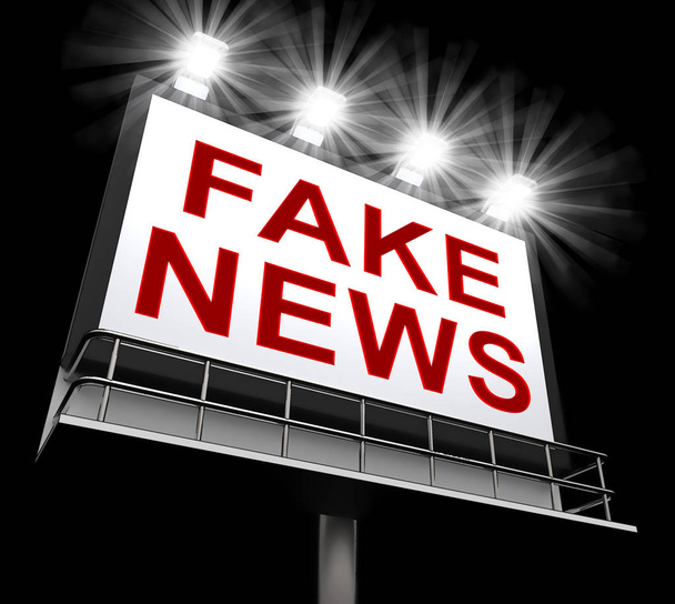 Фальшивые новости Билборд показывает пропаганду 3d иллюстрации
 - Фото, изображение