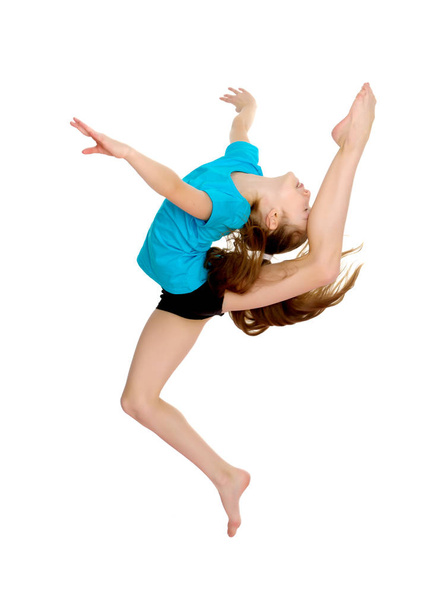 Girl gymnast jumping. - Photo, Image