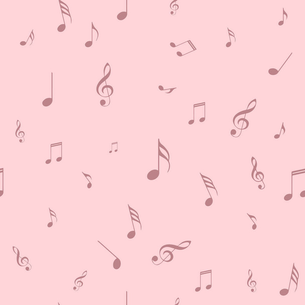 Абстрактна музика рожевий безшовний візерунок фон Векторні ілюстрації для вашого дизайну
 - Вектор, зображення