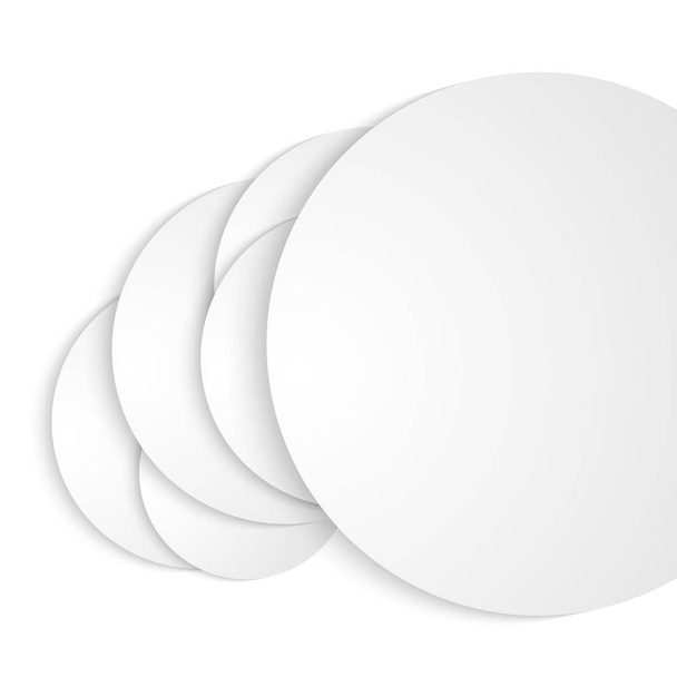 Gestaltungselemente Rundpapier geschnitten auf weißem Hintergrund isoliert 0 - Vektor, Bild