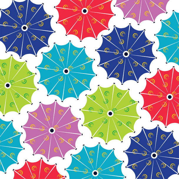 Umbrella pattern - Vector background  - Vector, Image
