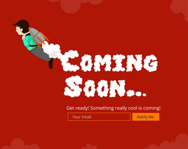     Binnenkort Website sjabloon. Komst spoedig Landing Page Design. Binnenkort pagina voor een nieuwe website. We zijn snel lancering-illustratie  - Vector, afbeelding
