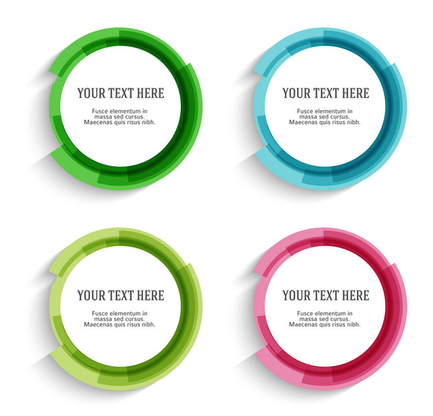 Set Label blank template Blurry gradient lines circle ring02 - Vector, imagen