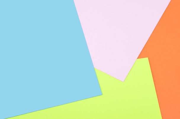 yellow and cyan, pink  colorful pastel paper background.  - Photo, Image