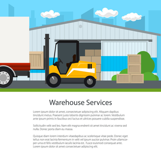 Транспортные и грузовые услуги и хранение - Вектор,изображение