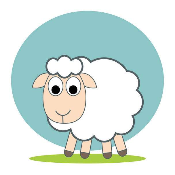 Sheep flat vector icon. Sheep sketch icon for web, mobile and infographics. Hand drawn . Isolated on white background. - Vector, imagen