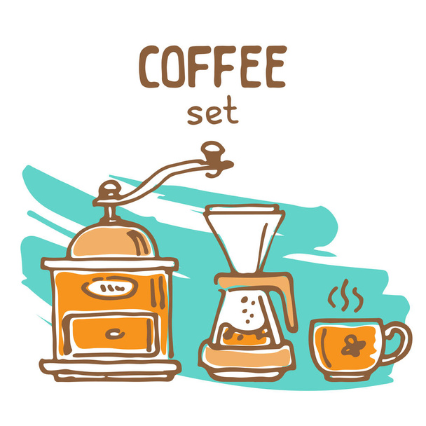 Coffee set-04 - Vektor, obrázek