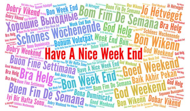 Passez un bon week-end dans différentes langues word cloud
  - Photo, image