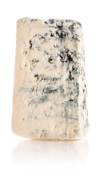 Pyszny ser pleśniowy na białym tle - Zdjęcie, obraz