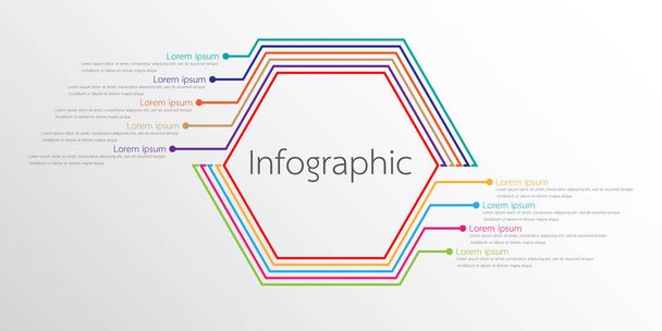 Vektorové infografické šablony používané pro podrobné sestavy. Všech 9 témat. - Vektor, obrázek