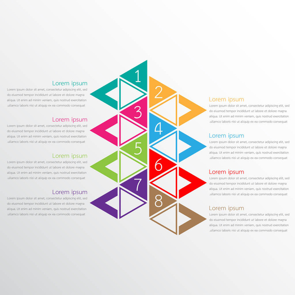 Vector infographic templates used for detailed reports. All 8 topics. - Vector, Image
