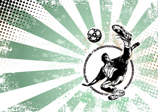 Soccer retro poster background - Vector, Image