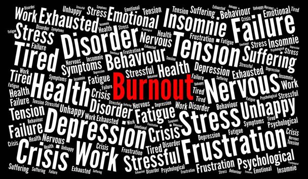 Burnout word cloud
  - Фото, изображение