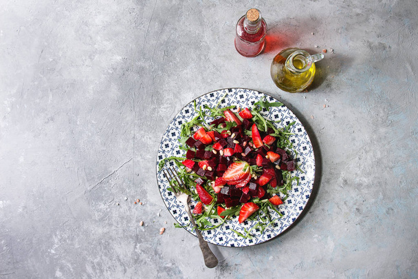 Beetroot and strawberry salad - Photo, image