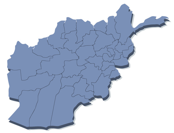 Vektoros Térkép, Afganisztán - Vektor, kép