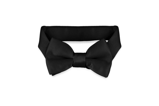 Модна чорна краватка з бантом ізольована на білому тлі
 - Фото, зображення