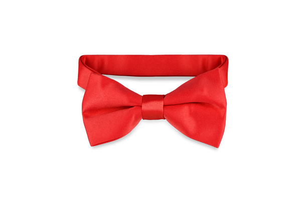 модный красный галстук бабочка изолированы на белом фоне
 - Фото, изображение