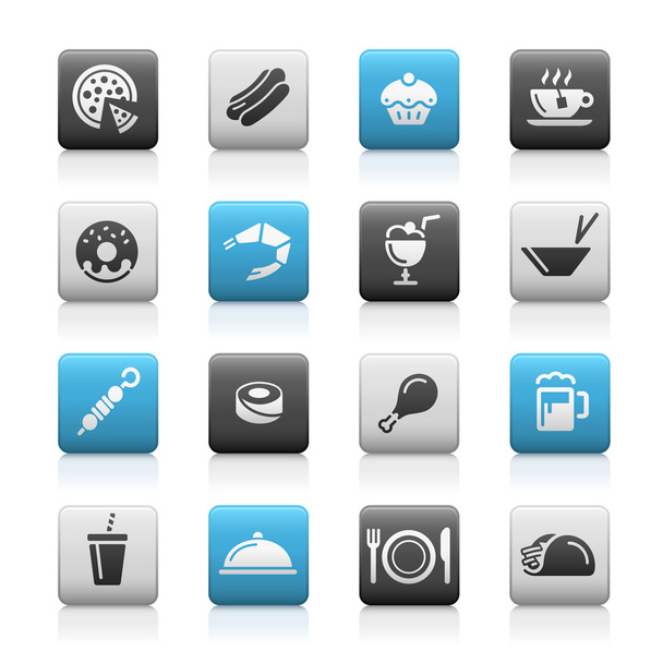 Food Icons - 2 // Matte Series - Vector, Image