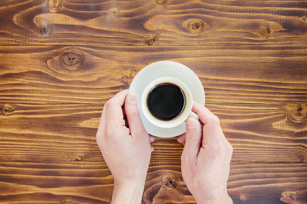 A cup of coffee. Selective focus.   - Fotografie, Obrázek