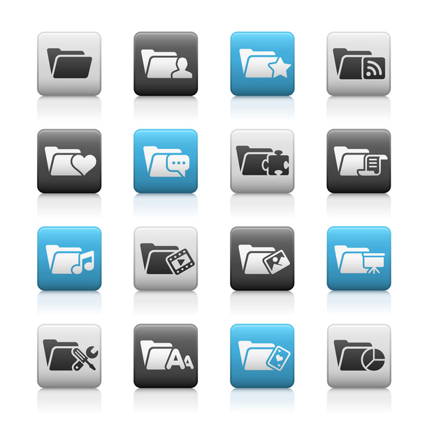 Folder Icons - 2 // Matte Series - Vektor, kép