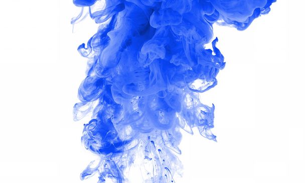 синя фарба у воді
 - Фото, зображення