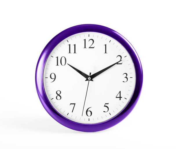 Classic wall clock on a white background. - Foto, imagen